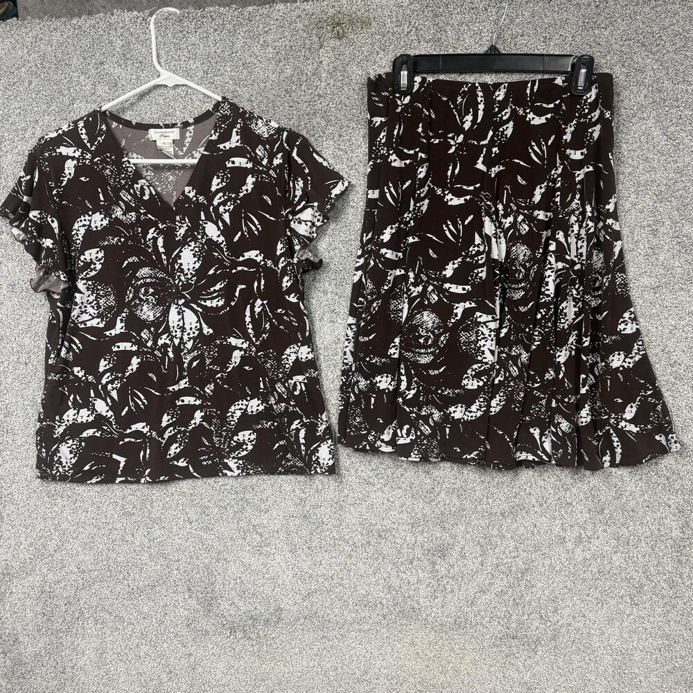 Laura Ashley Shirt Skirt Set PL Petite Dark Coquette Chic Whimsigoth Cottagecore